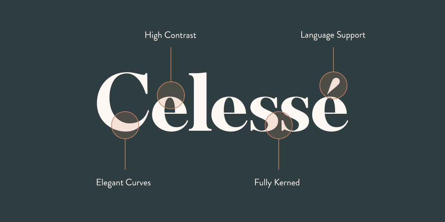 Beispiel einer Celesse Regular-Schriftart